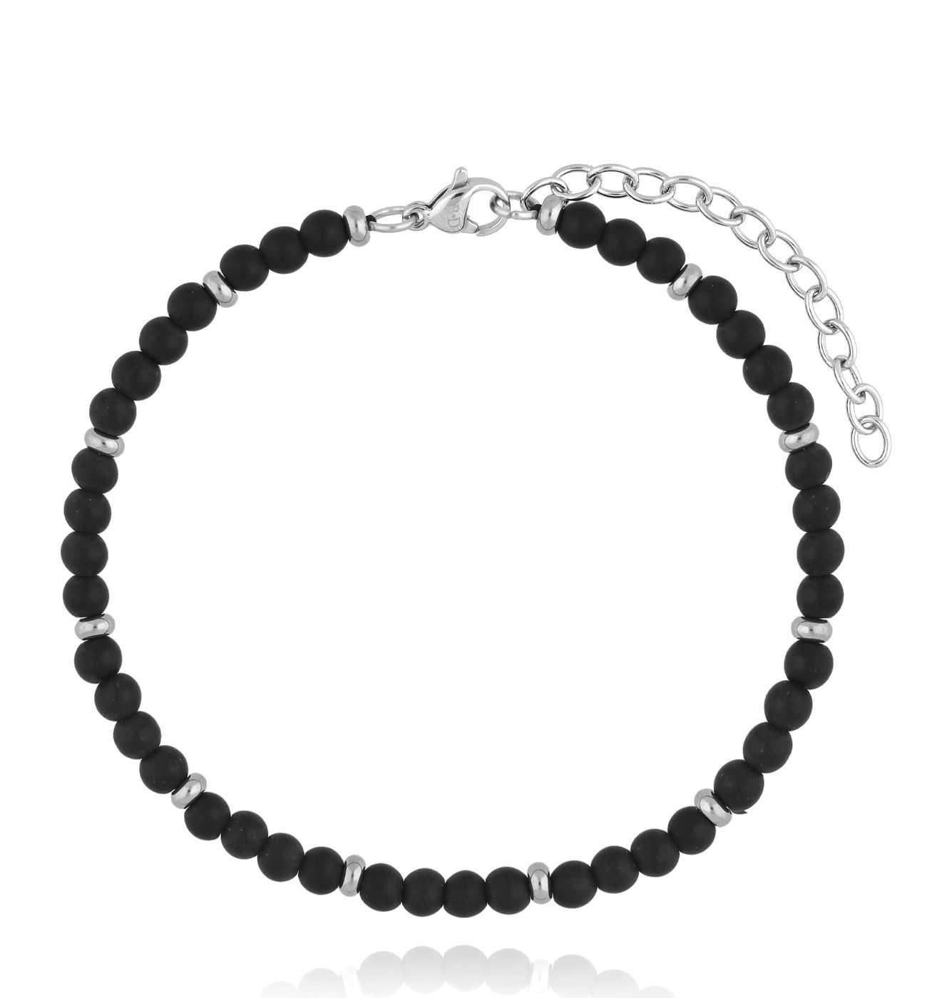 Bransoletka z agatami matowymi 10 - By Dziubeka