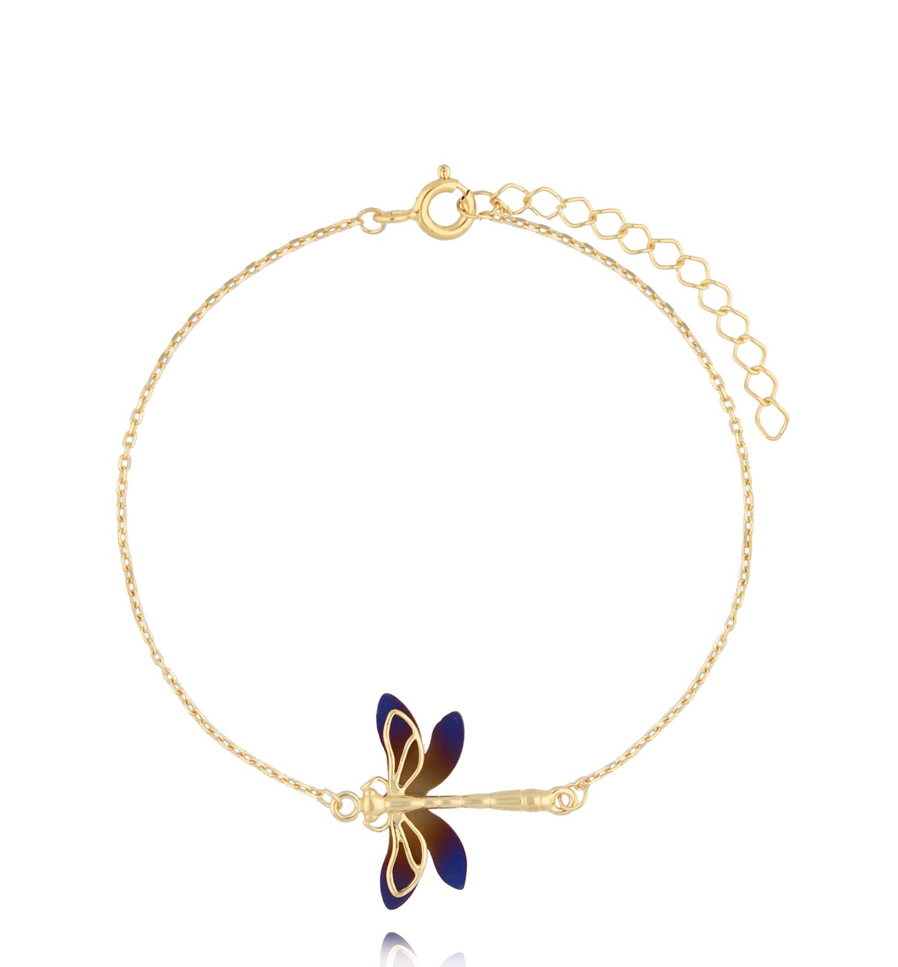 Bransoletka złota z ważką Gioconda - By Dziubeka