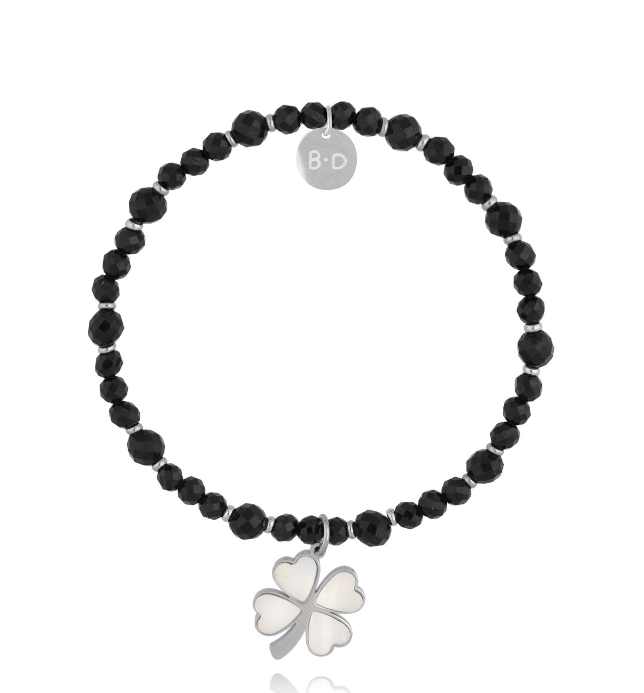 Bransoletka z turmalinami i koniczynką BTW3091