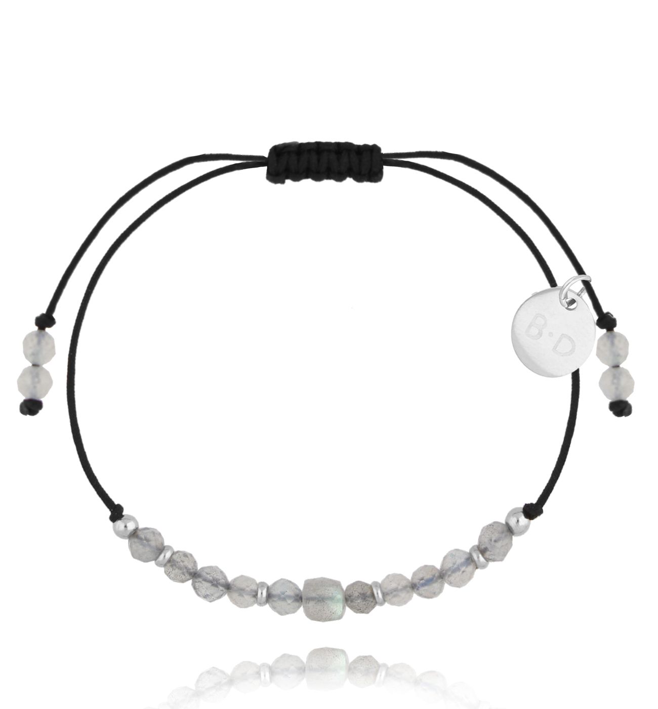 Bransoletka szara z kamieniami naturalnymi Galena BMT0008