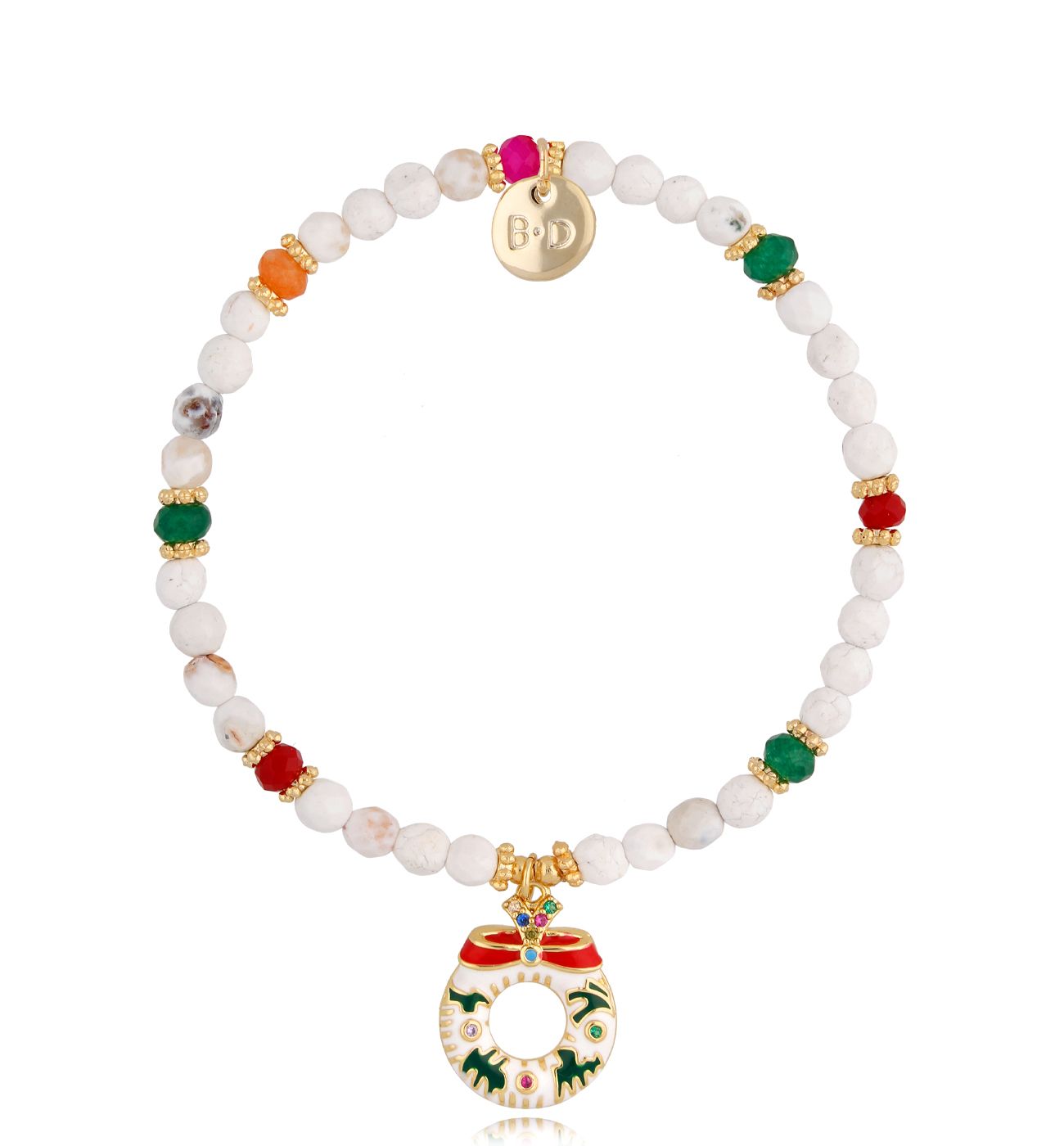 Bransoletka świąteczna z wiankiem From Santa BTW1297