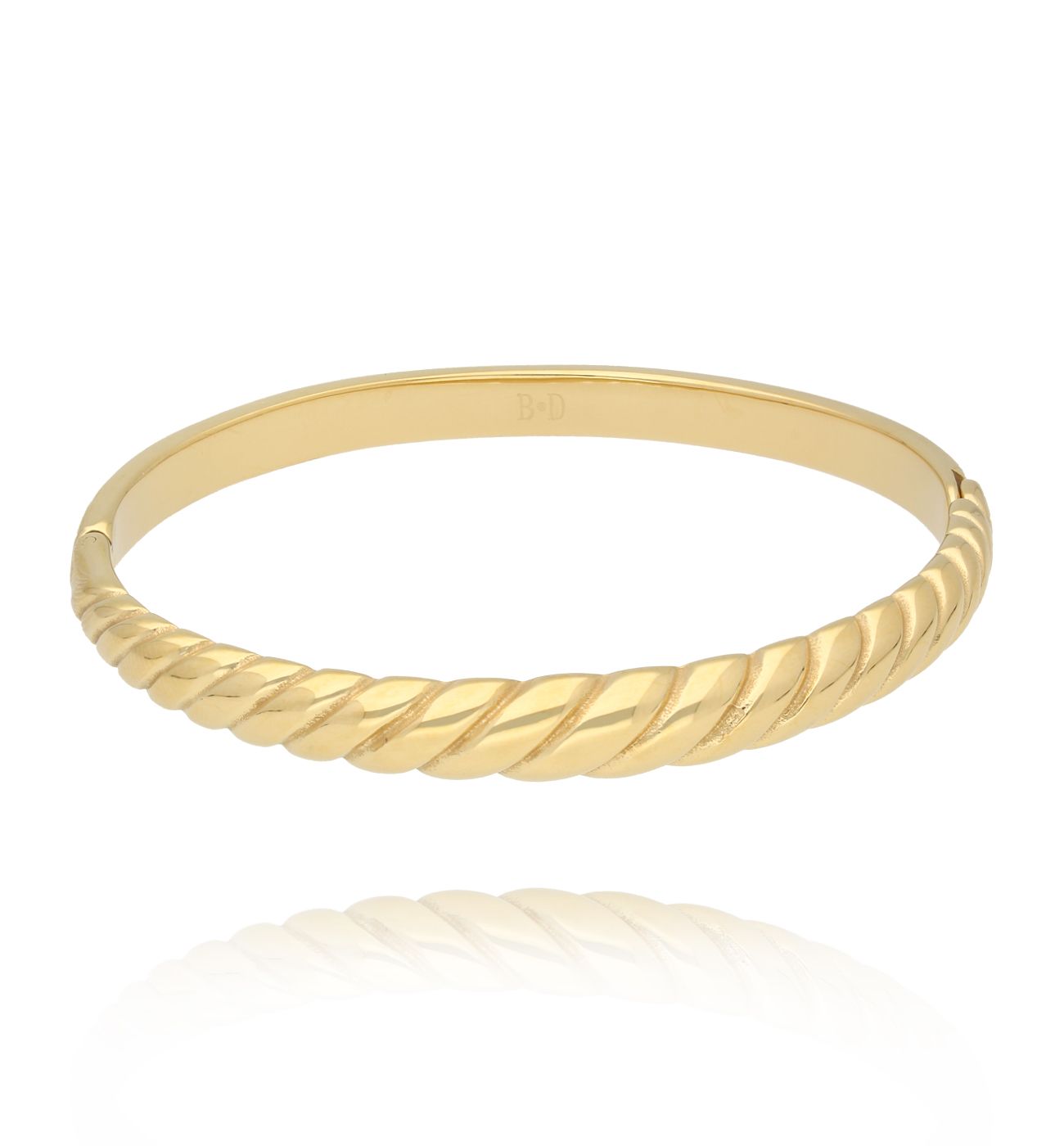 Bransoletka obręcz złota pleciona - By Dziubeka