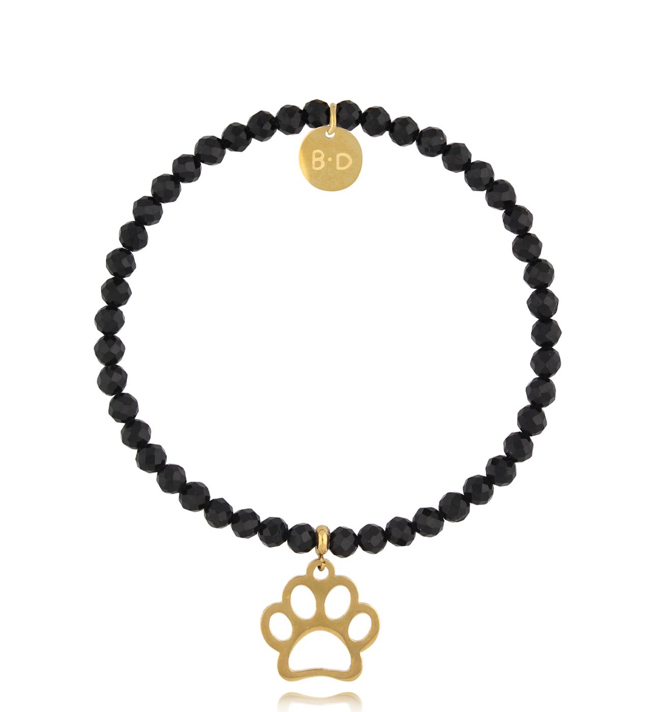 Bransoletka z turmalinami i złotą łapką BTW2772