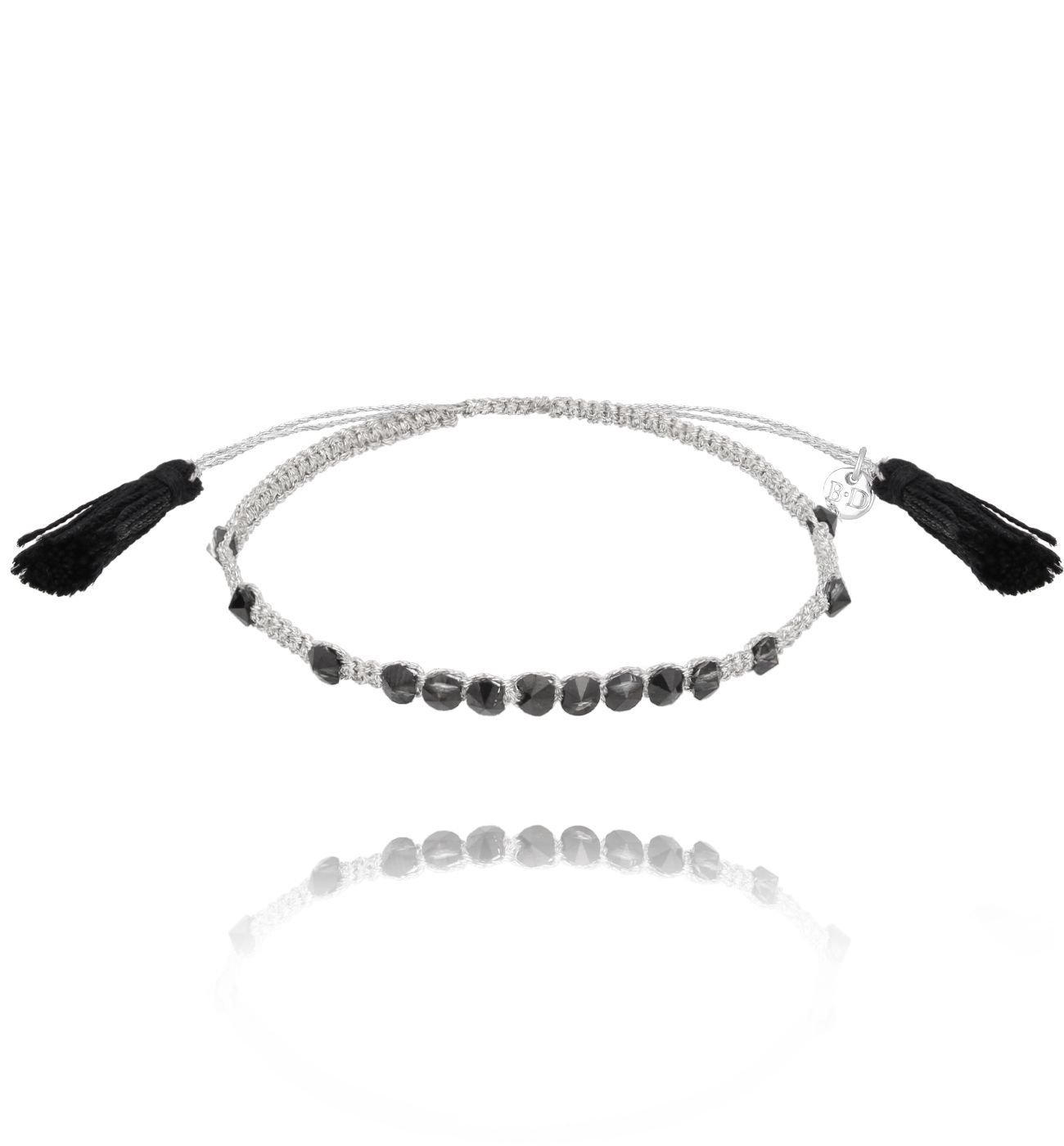 Bransoletka srebrna z kryształkami Nahia - By Dziubeka