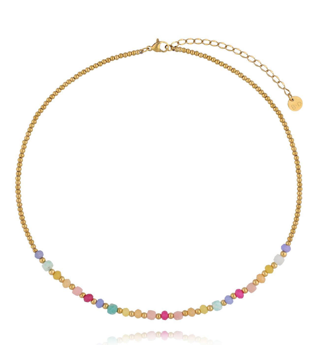 Naszyjnik kolorowy z jadeitami i amazonitami - By Dziubeka