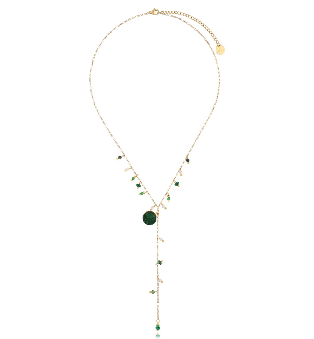 Naszyjnik z zielonymi kamieniami Audience NSY0134 - By Dziubeka