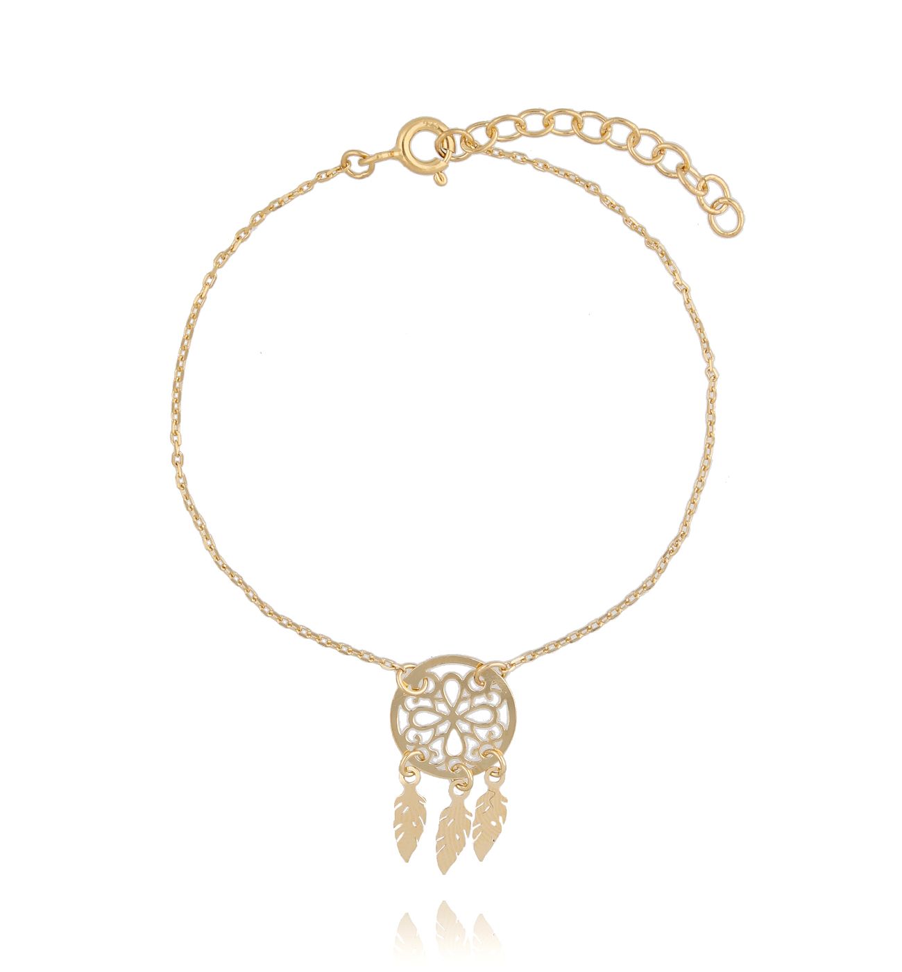 Bransoletka pozłacana łapacz snów - By Dziubeka