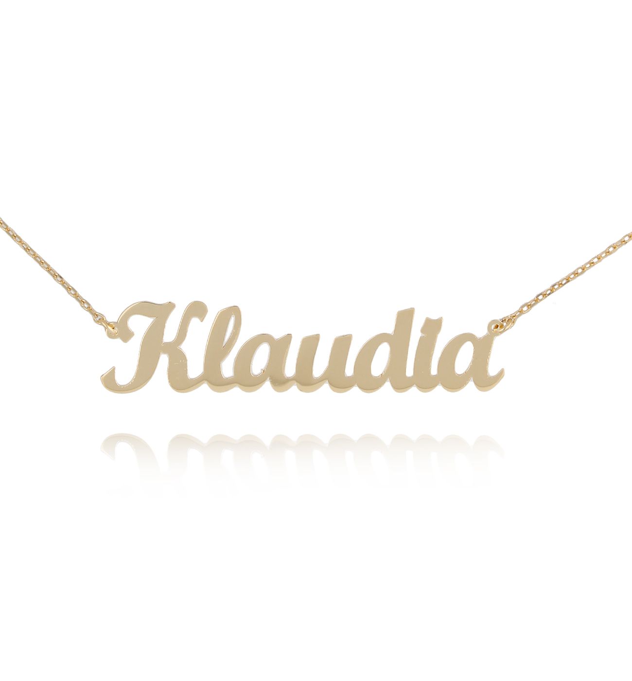 Naszyjnik srebrny pozłacany KLAUDIA - By Dziubeka