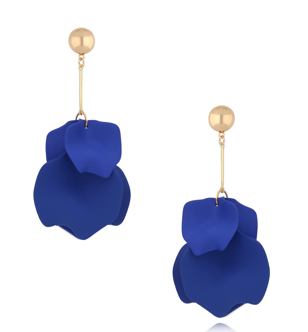 Kolczyki kobaltowe z płatkami Amaranta KFF0102 - By Dziubeka