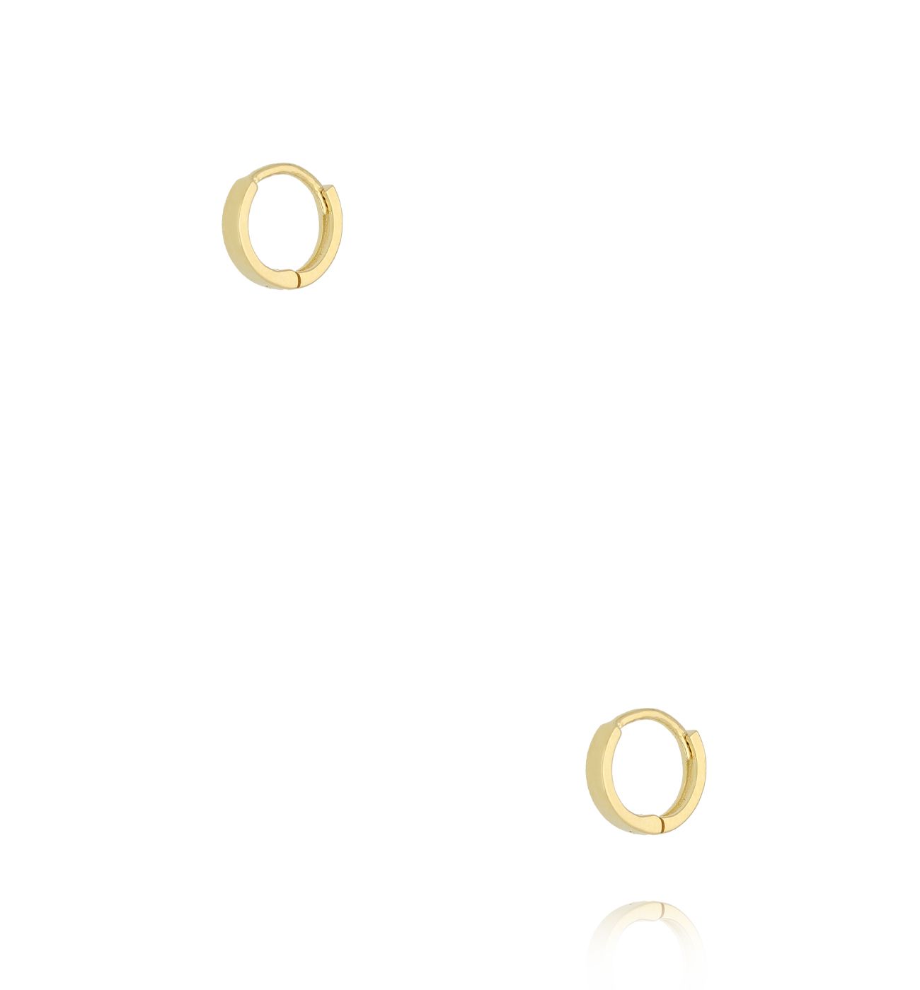 Kolczyki koła małe, złocone KCA0062 - By Dziubeka