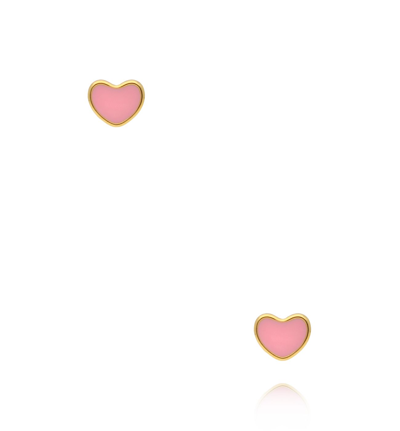 Kolczyki serduszka w odcieniu pudrowego różu KSY0477 - By Dziubeka