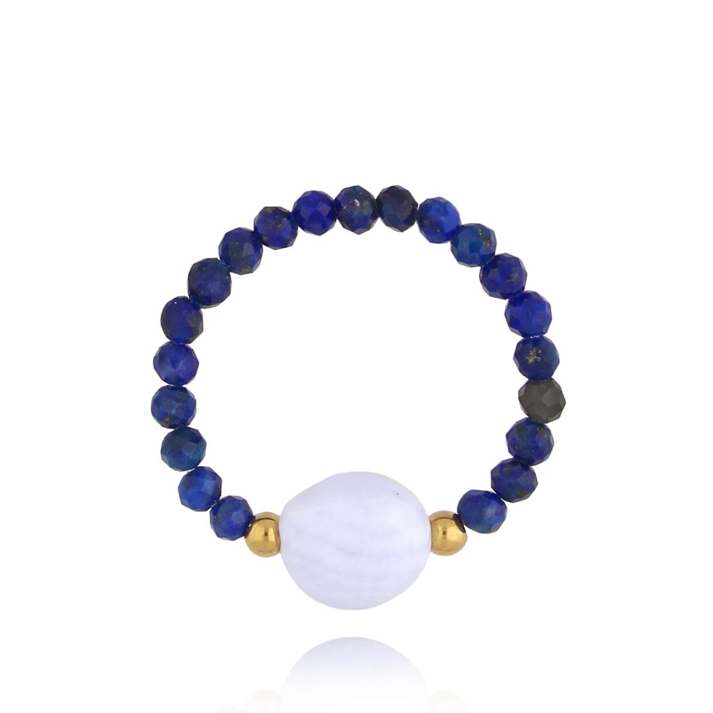 Pierścionek granatowy Winterstar PSC0439 - By Dziubeka