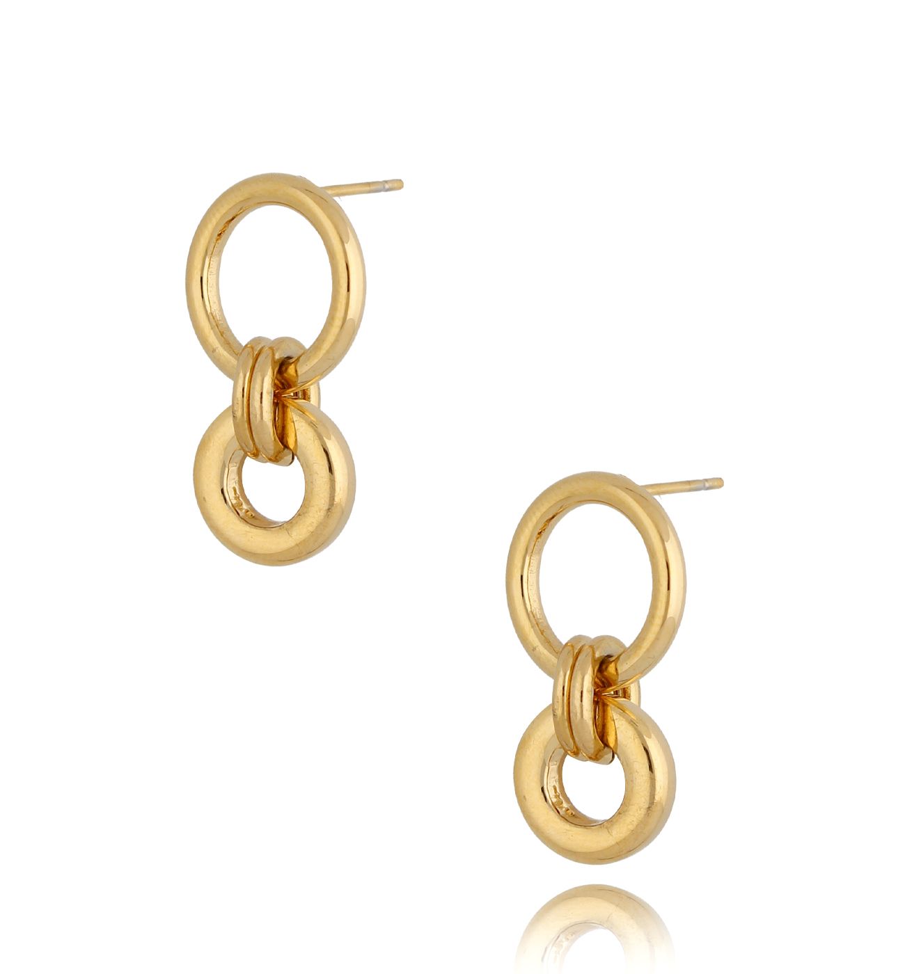 Kolczyki kółka złote Aria - By Dziubeka