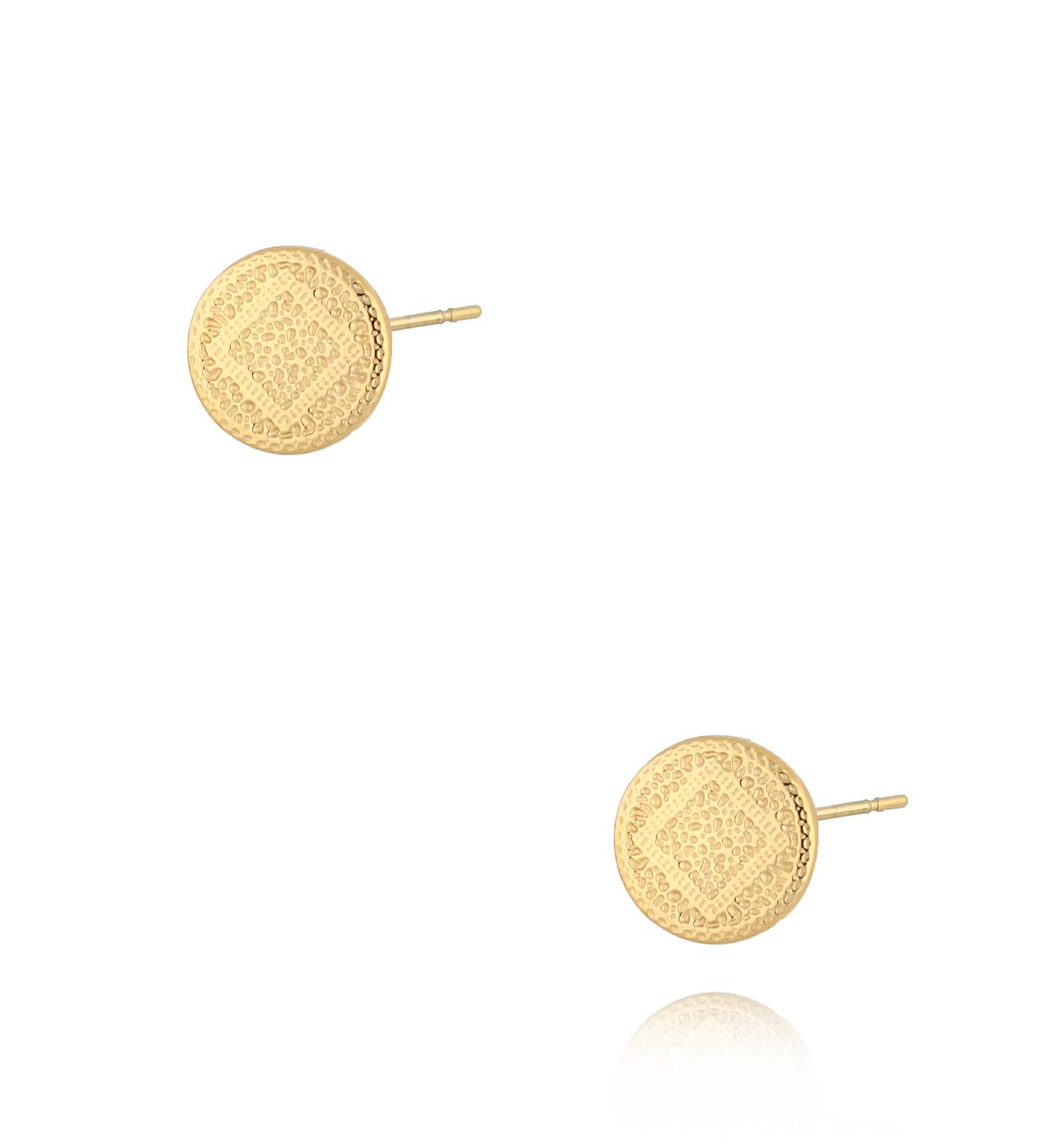 Kolczyki złote wkrętki pastylki Argent - By Dziubeka