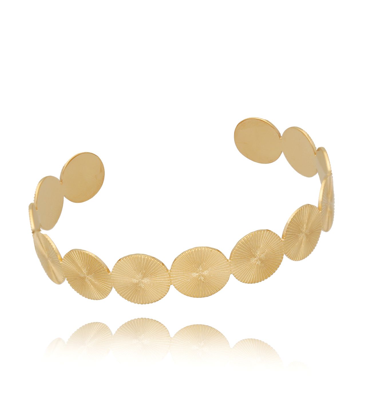 Bransoletka obręcz ze stali szlachetnej złota Move - By Dziubeka