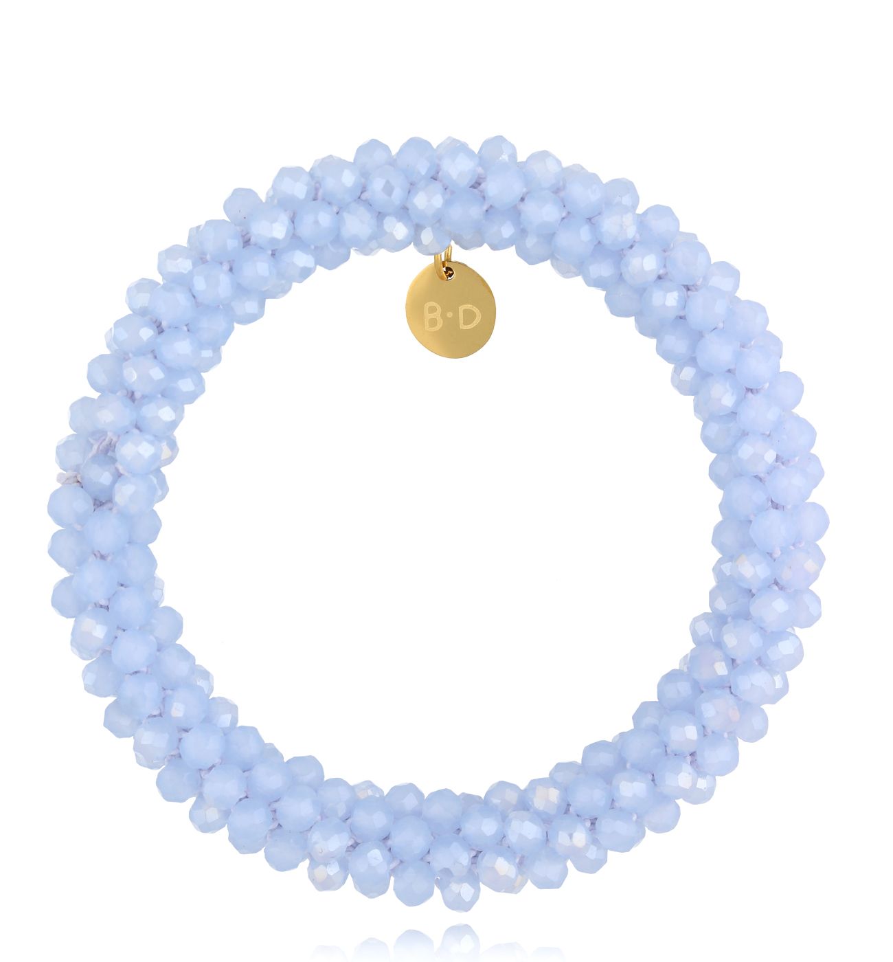 Bransoletka z kryształkami błękitna Luminous BWE0017 - By Dziubeka