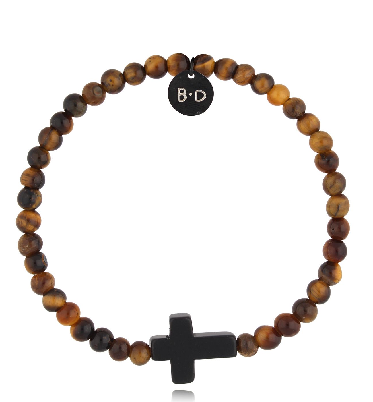 Bransoletka z tygrysim okiem i krzyżykiem Oakley BMITC0807