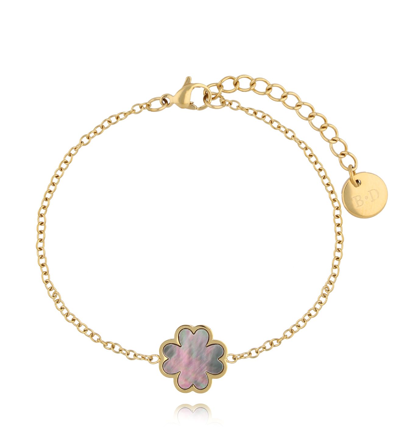 Bransoletka z koniczynką z masą perłową Clover Spirit BSA0657