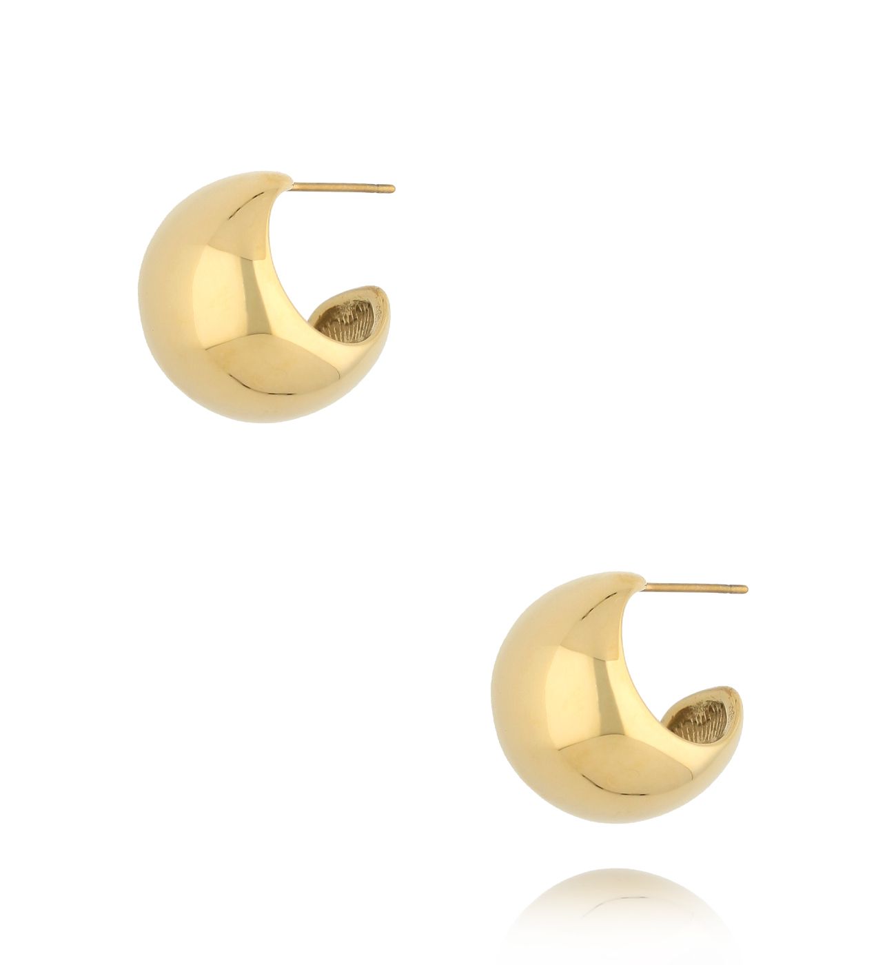 Kolczyki złote okrągłe Julia - By Dziubeka