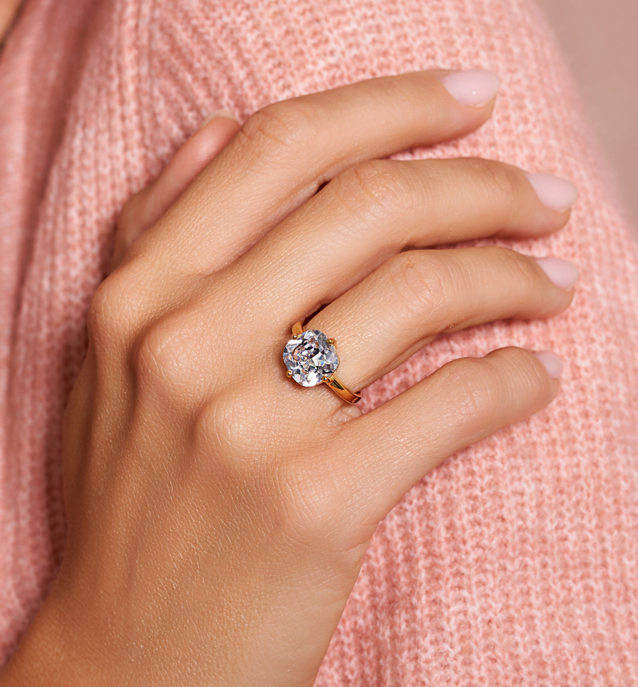 Pierścionek z dużą cyrkonią Merlin - By Dziubeka