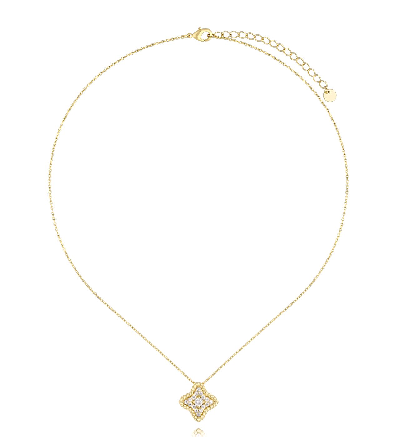 Naszyjnik z koniczynką złoty NLU0005 - By Dziubeka