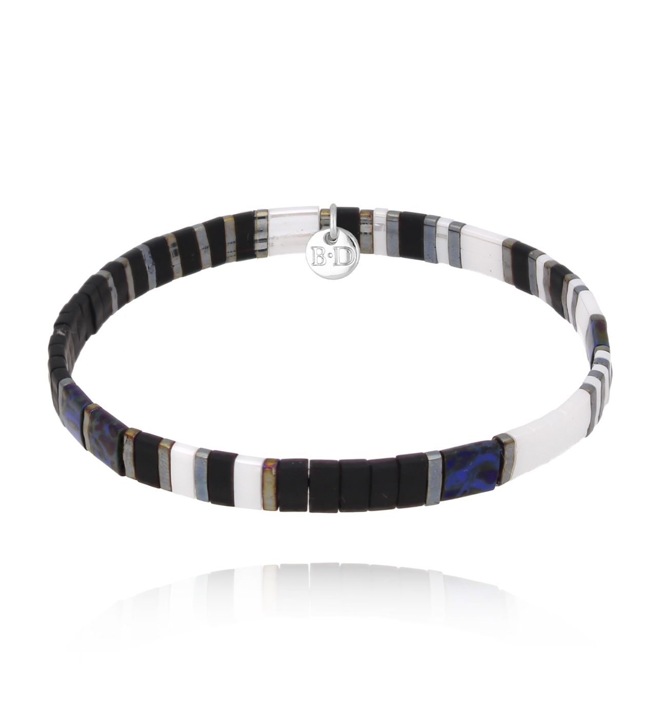 Bransoletka czarno biała Yummy - By Dziubeka