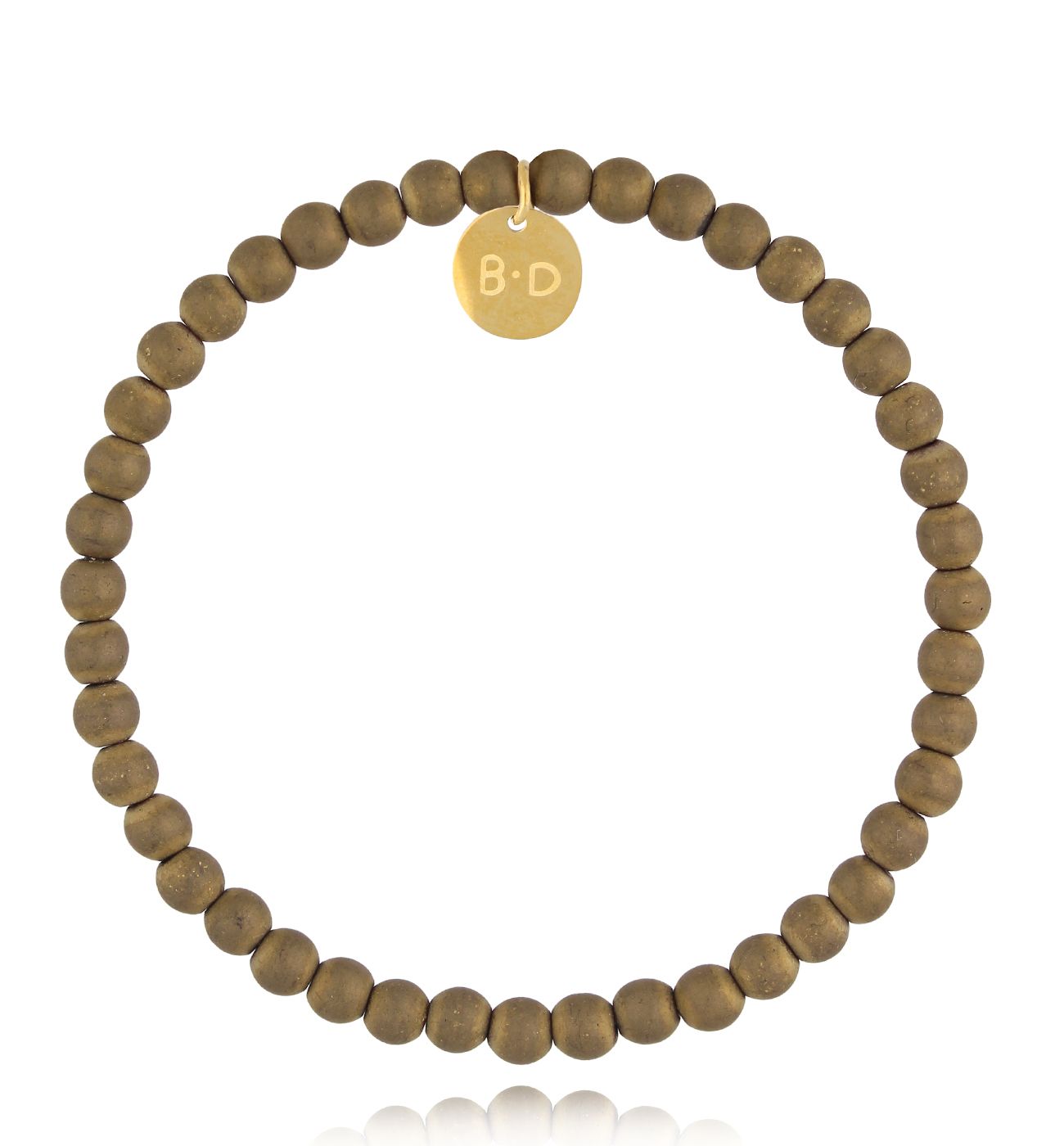 Bransoletka ze złotymi matowymi hematytami damska Fane BTW2519