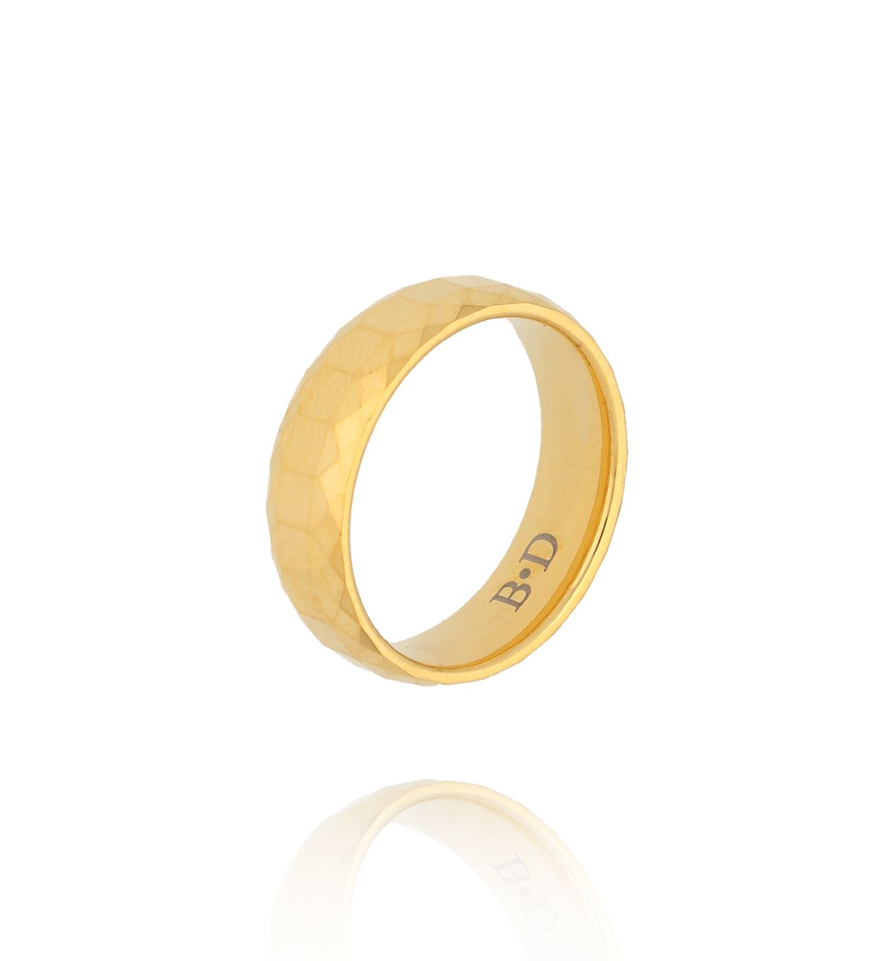 Obrączka złota fasetowana PFE0105 - By Dziubeka
