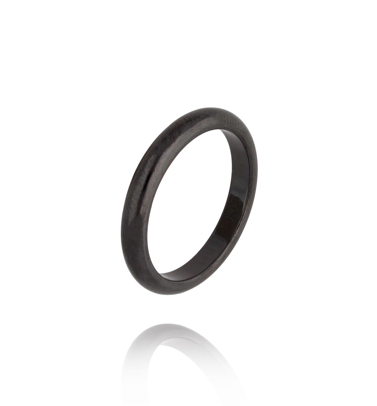 Obrączka z ceramiki czarna cienka Feminine PFE0046