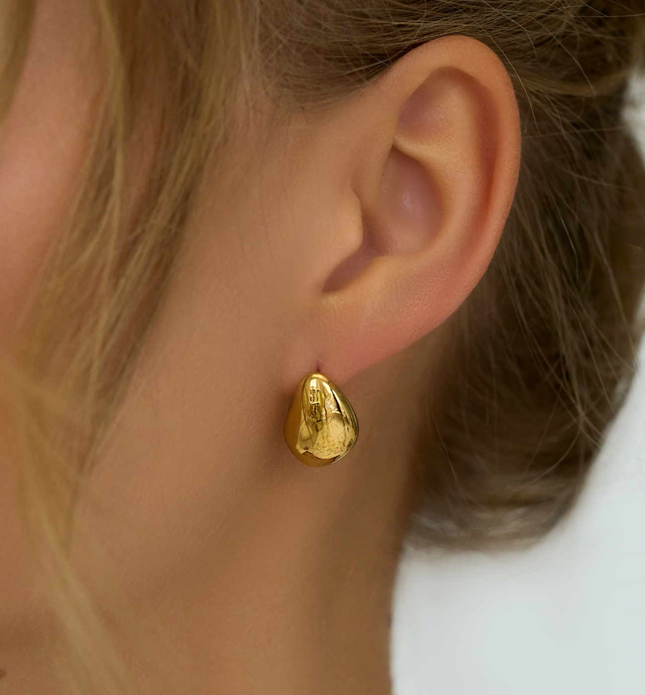 Kolczyki złote ze stali szlachetnej - By Dziubeka