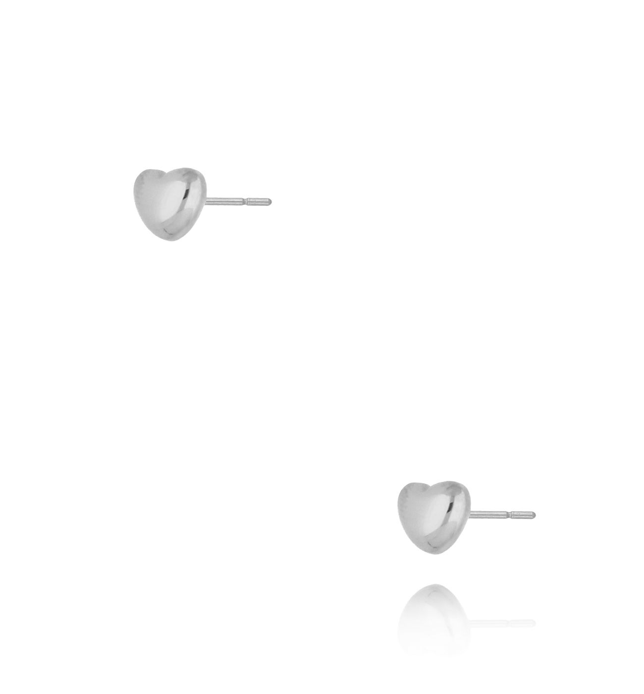 Kolczyki srebrne małe serduszka Bergljot - By Dziubeka