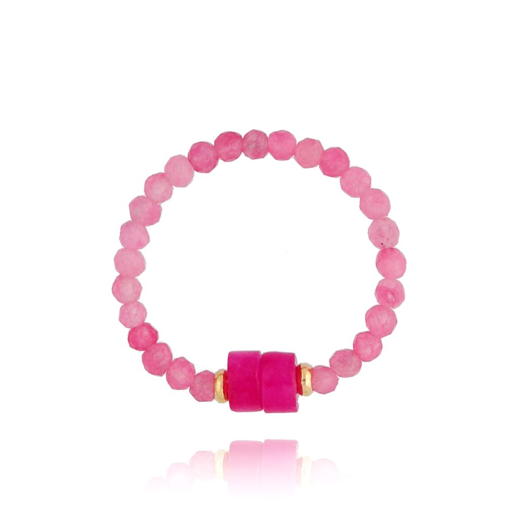 Pierścionek różowy Vuelo - By Dziubeka