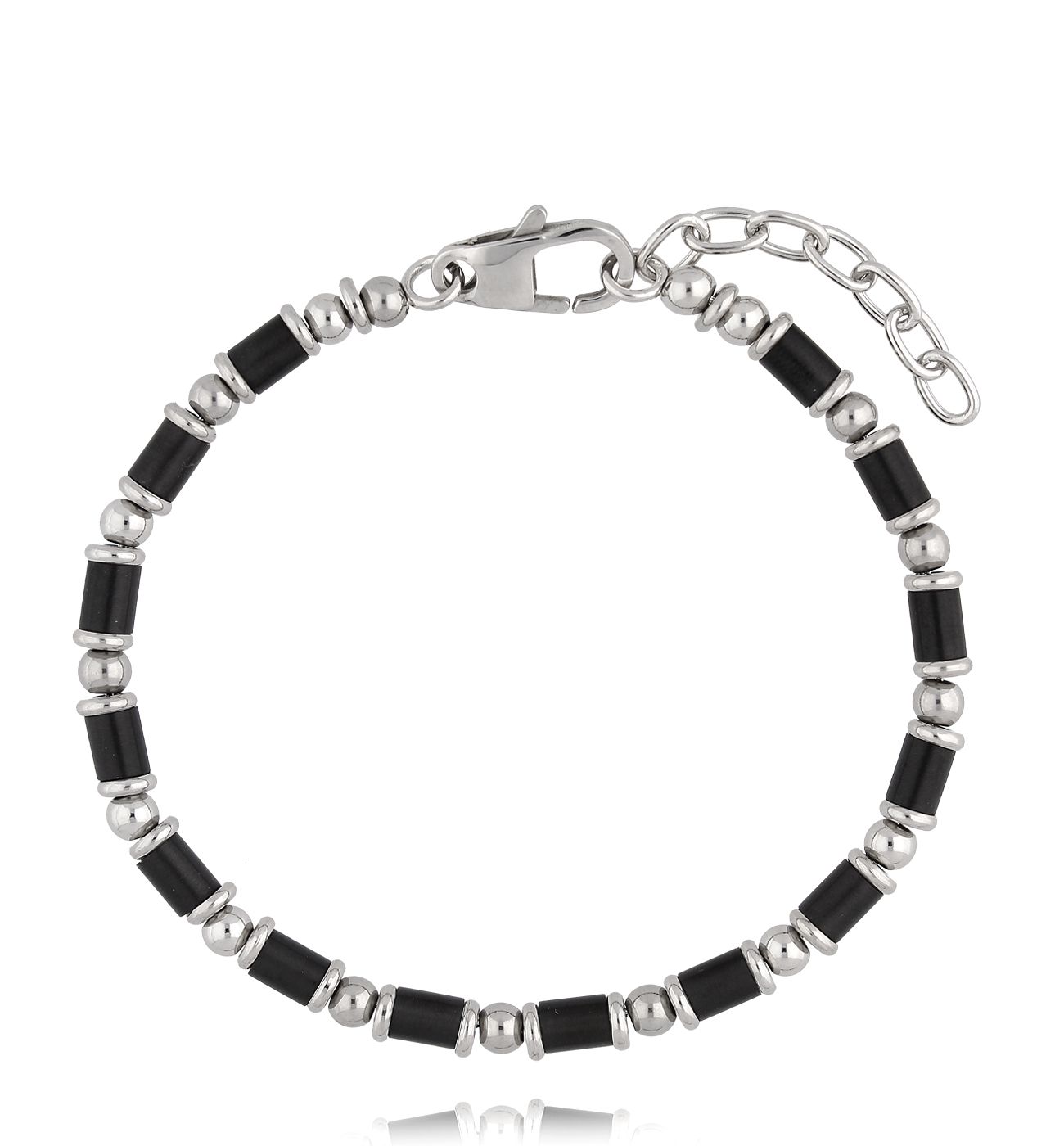 Bransoletka męska z agatami 61 - By Dziubeka