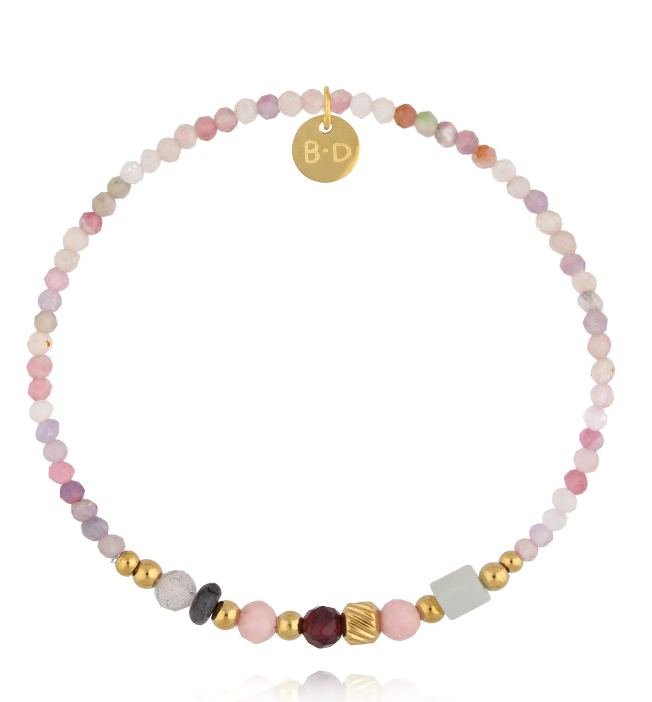 Bransoletka w pastelowych odcieniach z kamieniami BTW3444