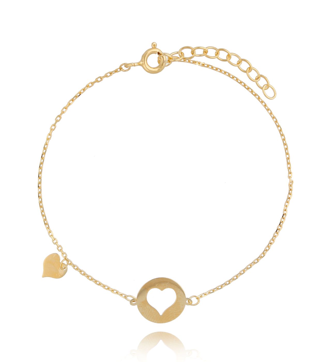 Bransoletka pozłacana z serduszkami Sweet Girl - By Dziubeka