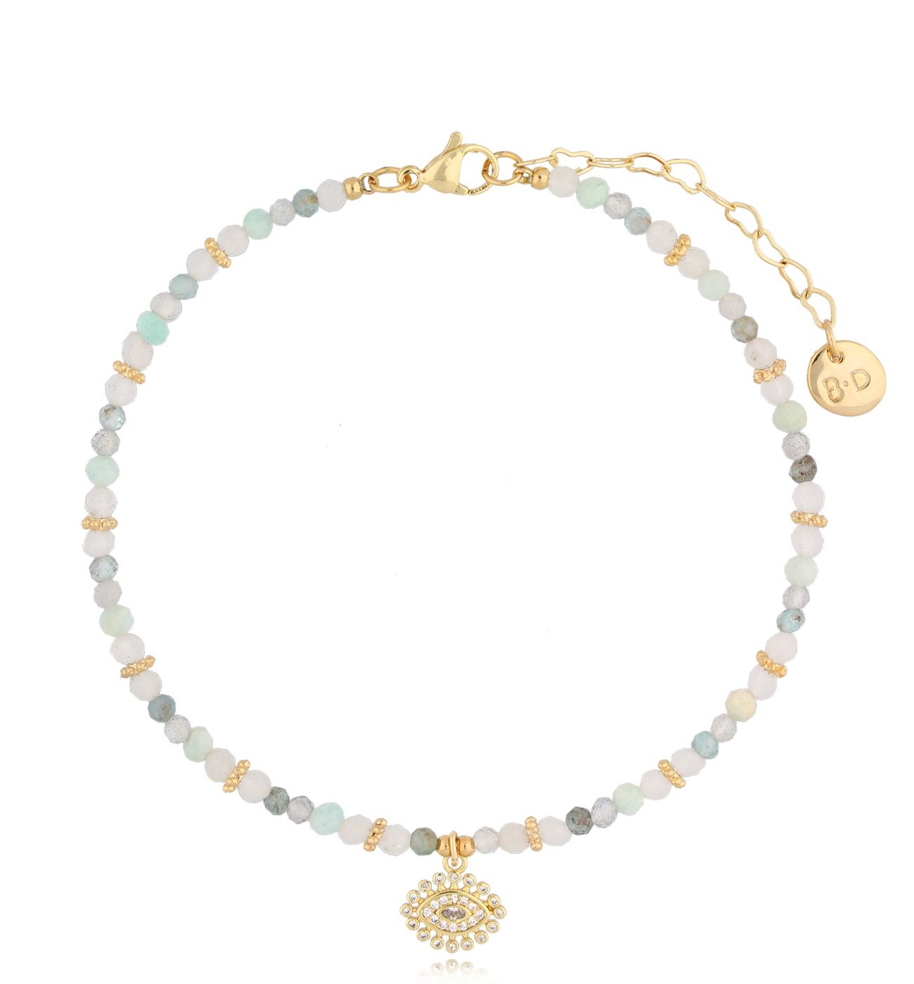 Bransoletka na nogę z kamieniami naturalnymi Amayas BNTW0077