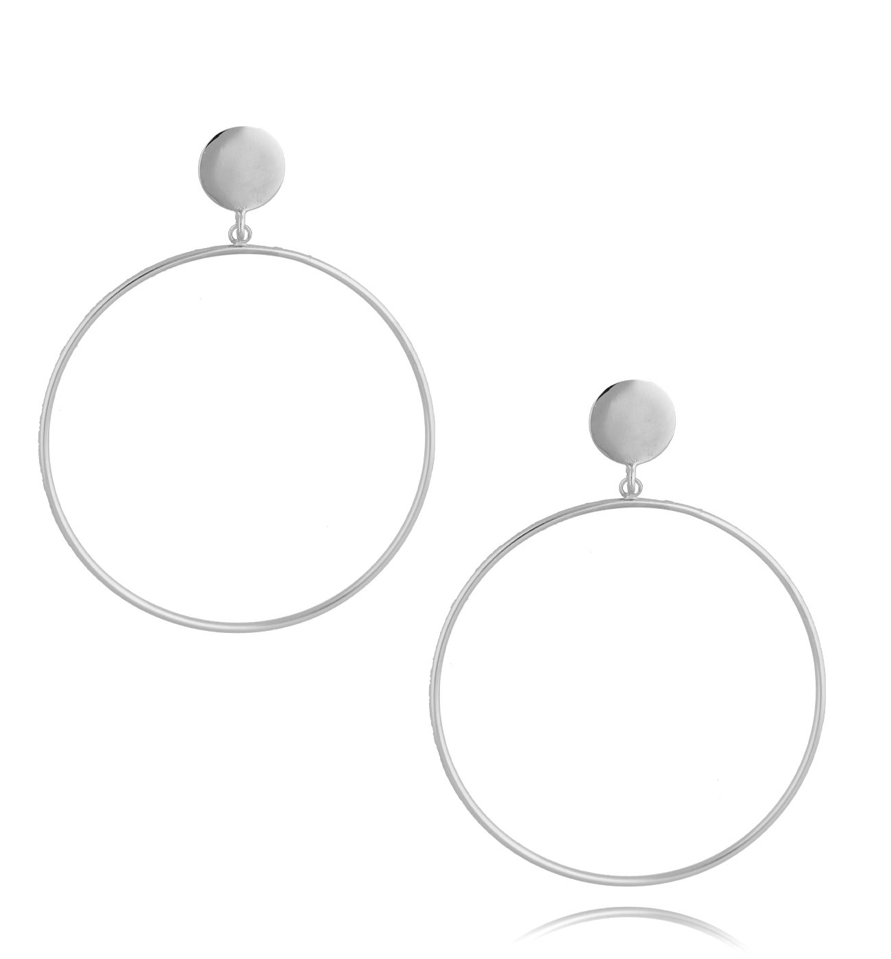 Kolczyki srebrne koła - By Dziubeka