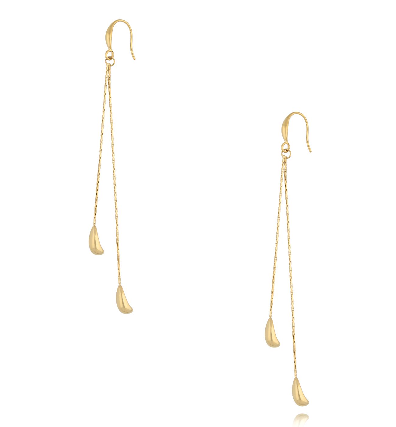 Kolczyki z łańcuszkami i kropelkami Gocce di Brillantezza - By Dziubeka