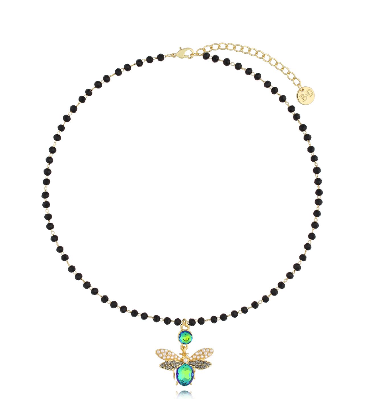 Naszyjnik z zielonym owadem Mariposa - By Dziubeka