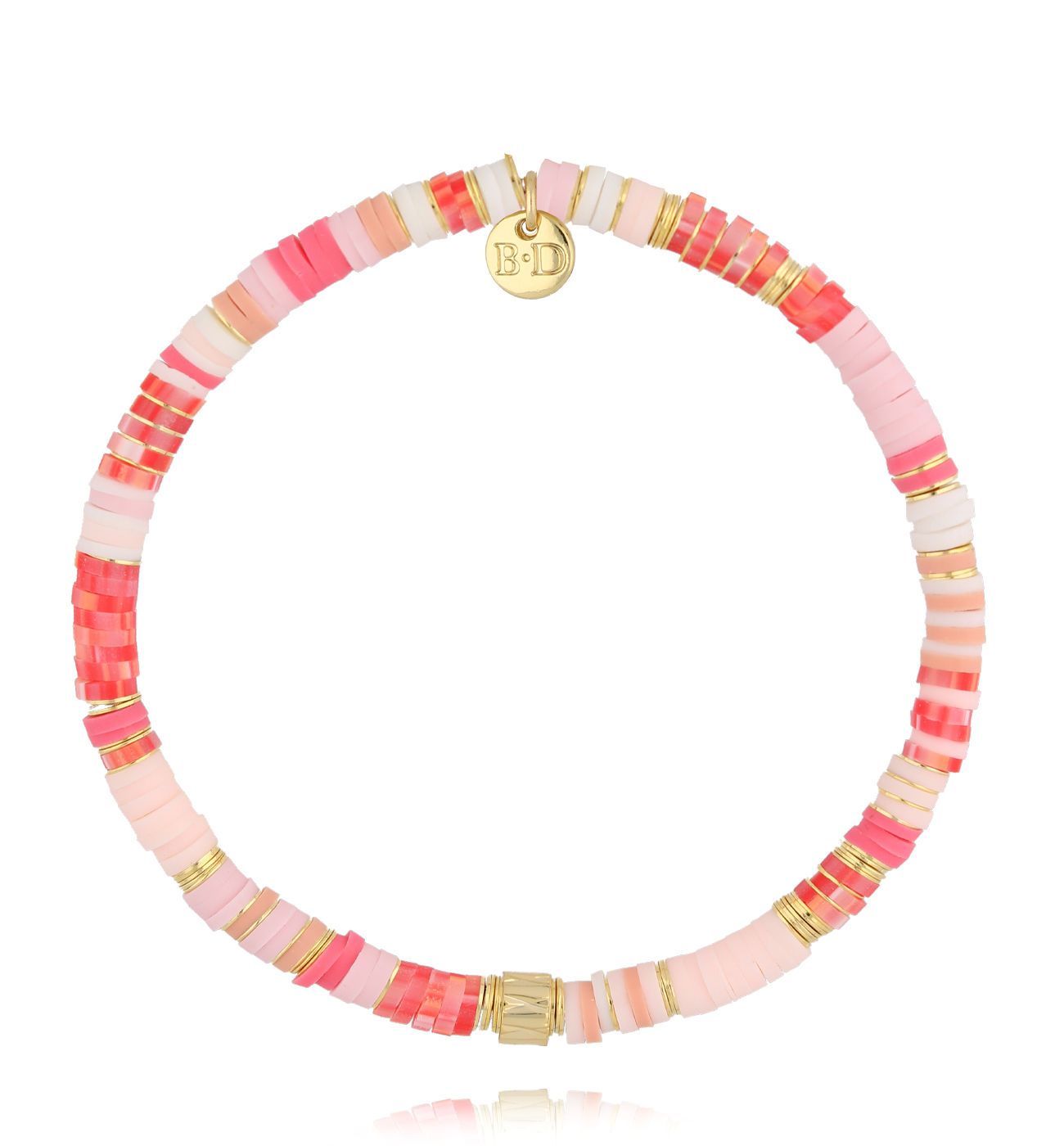 Bransoletka w odcieniach różu - By Dziubeka