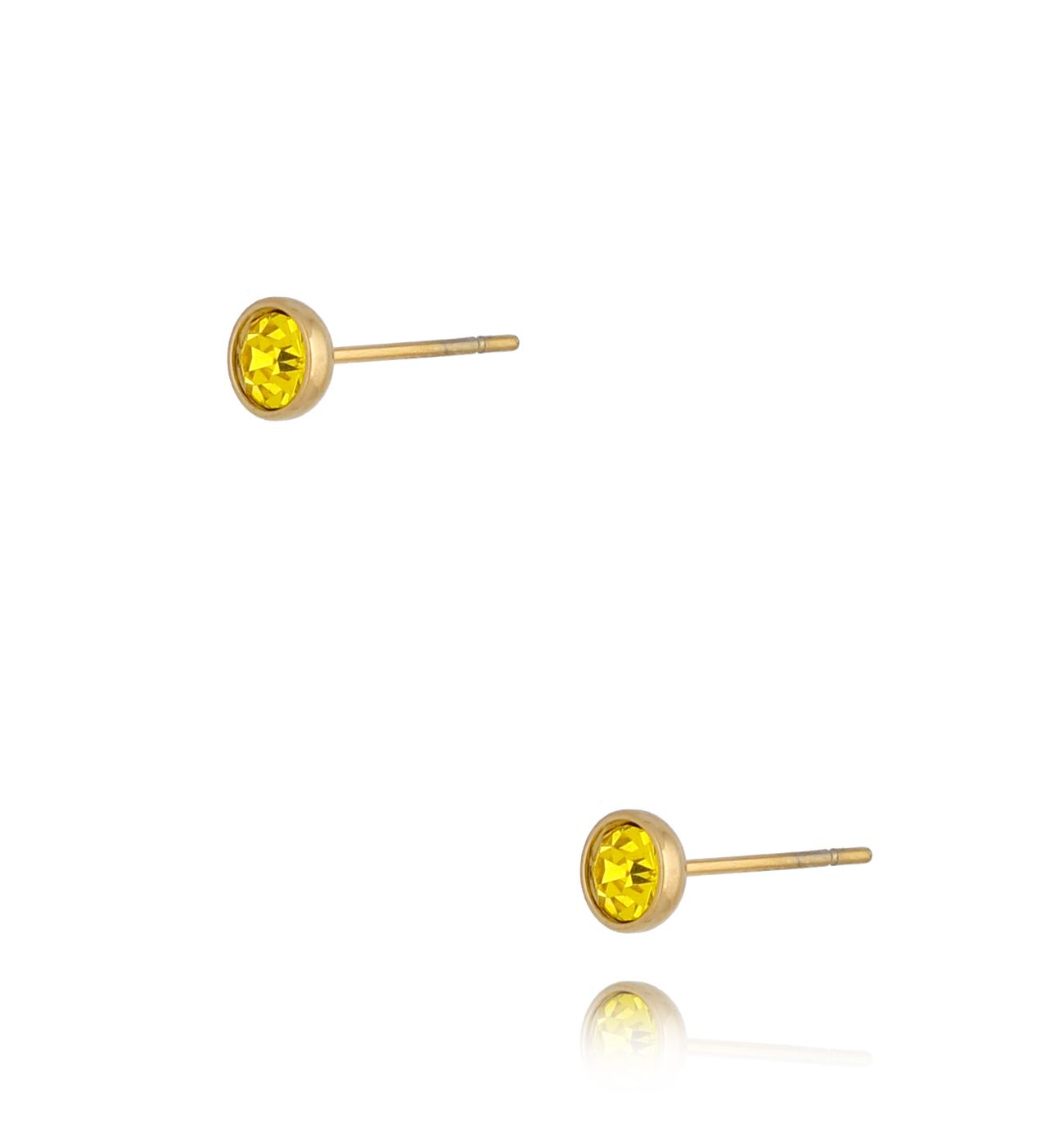 Kolczyki z cyrkoniami żółte Color Palette - By Dziubeka