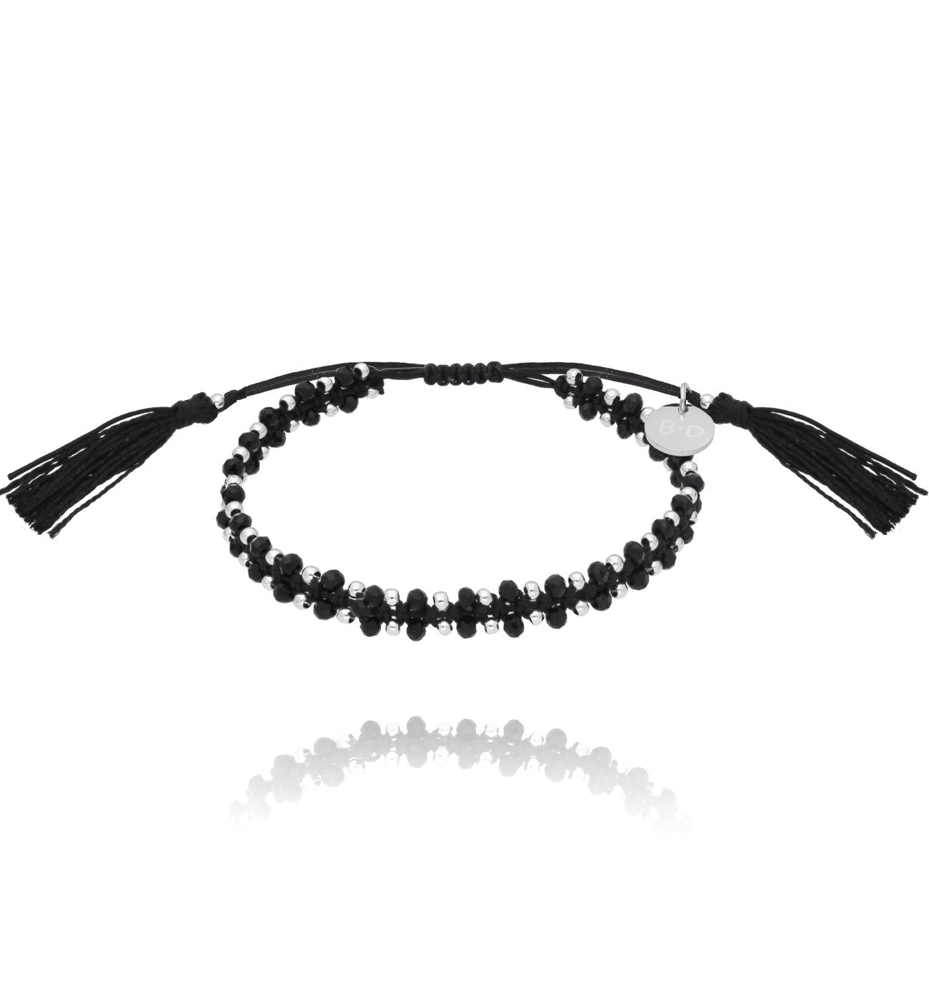 Bransoletka z kryształkami czarna Moana - By Dziubeka