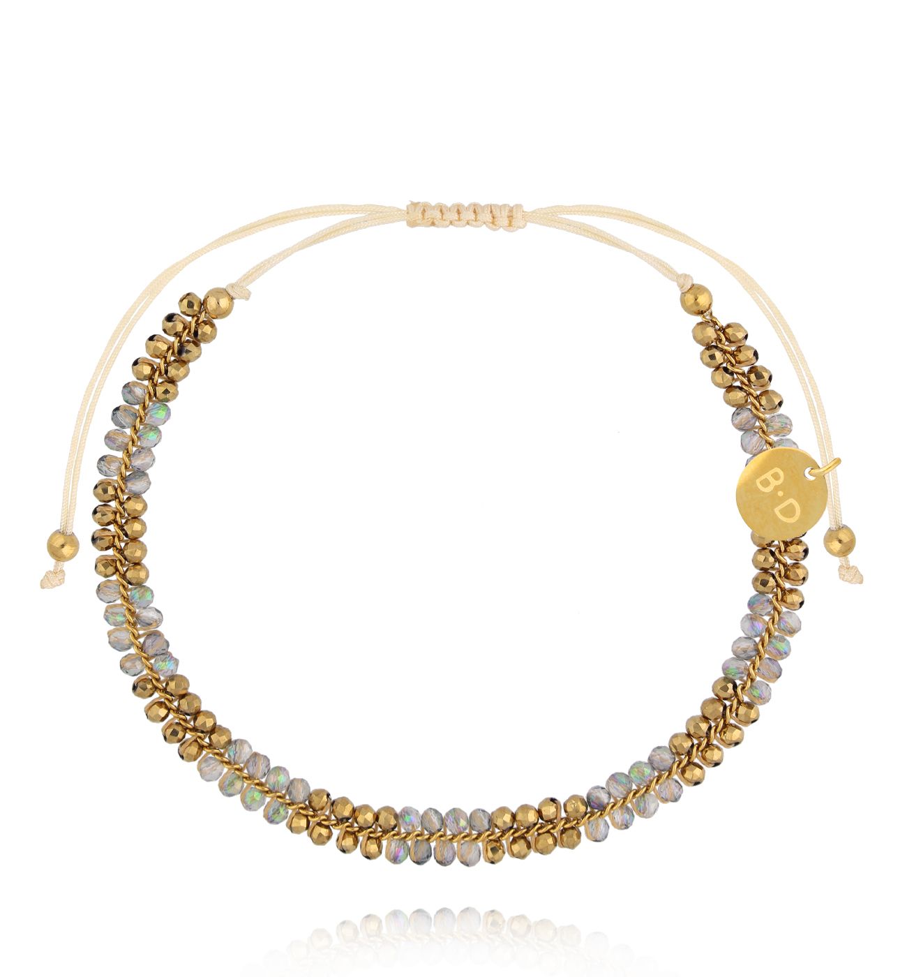 Bransoletka złoto szara - By Dziubeka