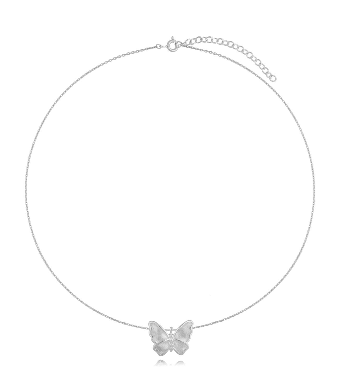 Naszyjnik srebrny z motylem Geppi - By Dziubeka