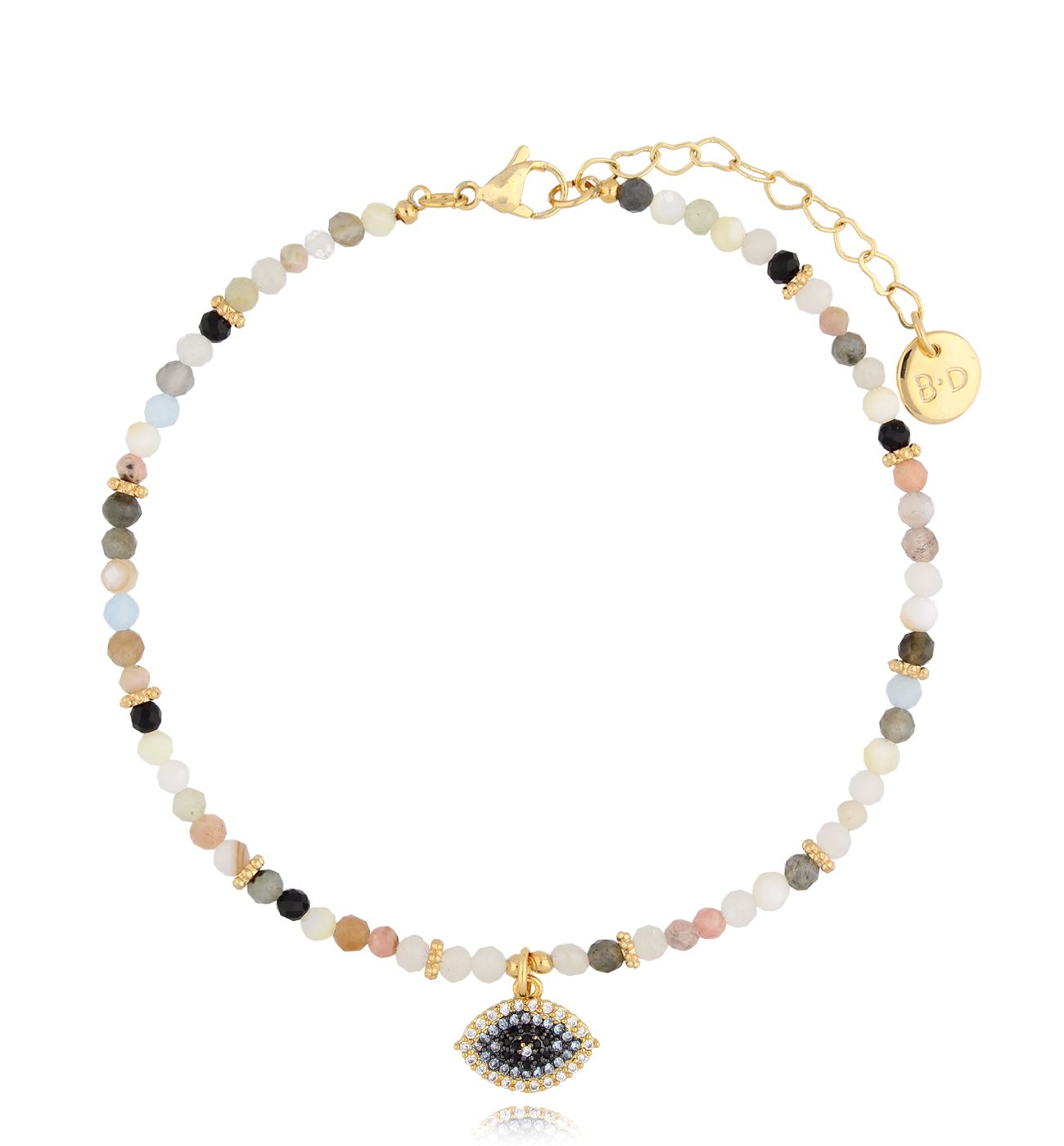 Bransoletka na nogę z kamieniami naturalnymi Amayas B - By Dziubeka