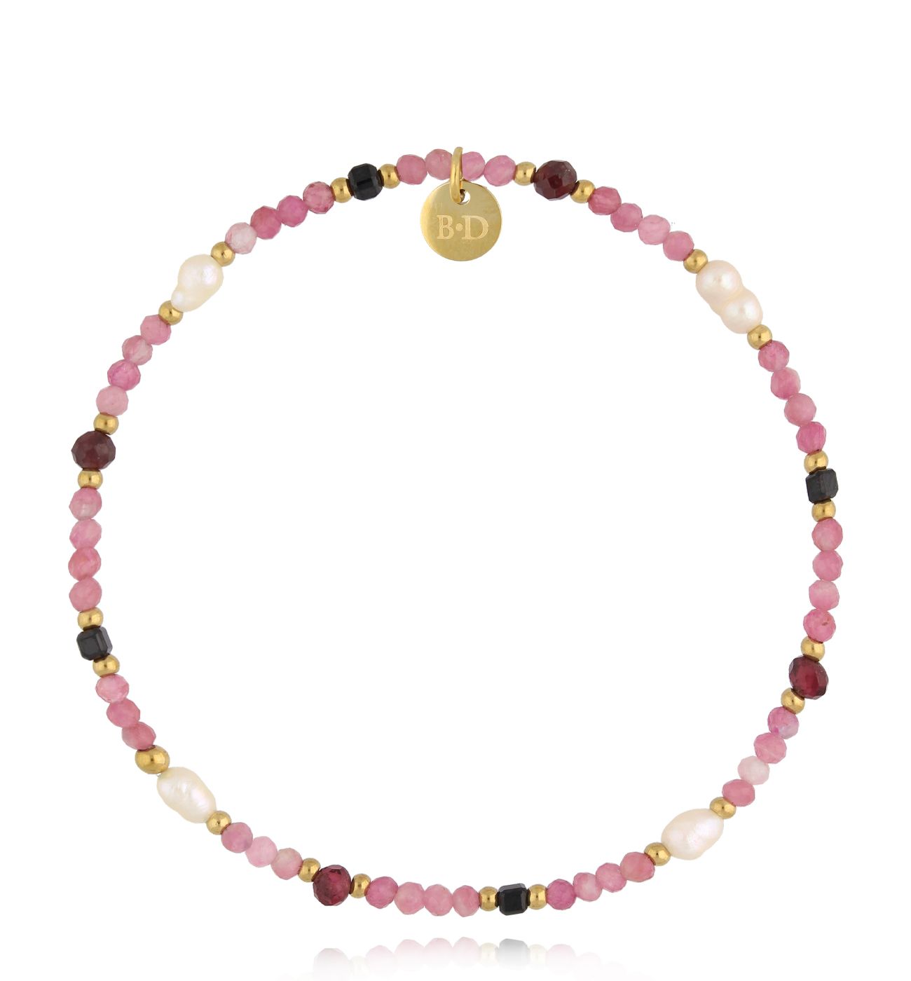 Bransoletka różowa z kamieniami naturalnymi Defne BSC1670