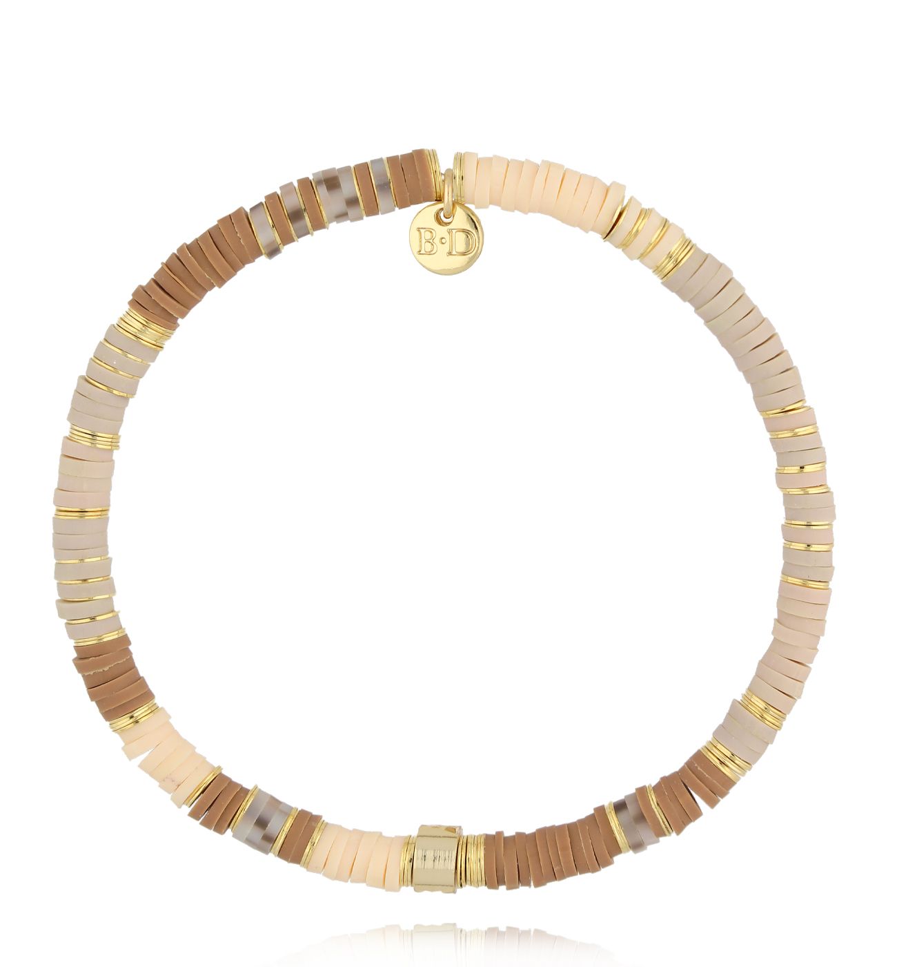 Bransoletka beżowa - By Dziubeka