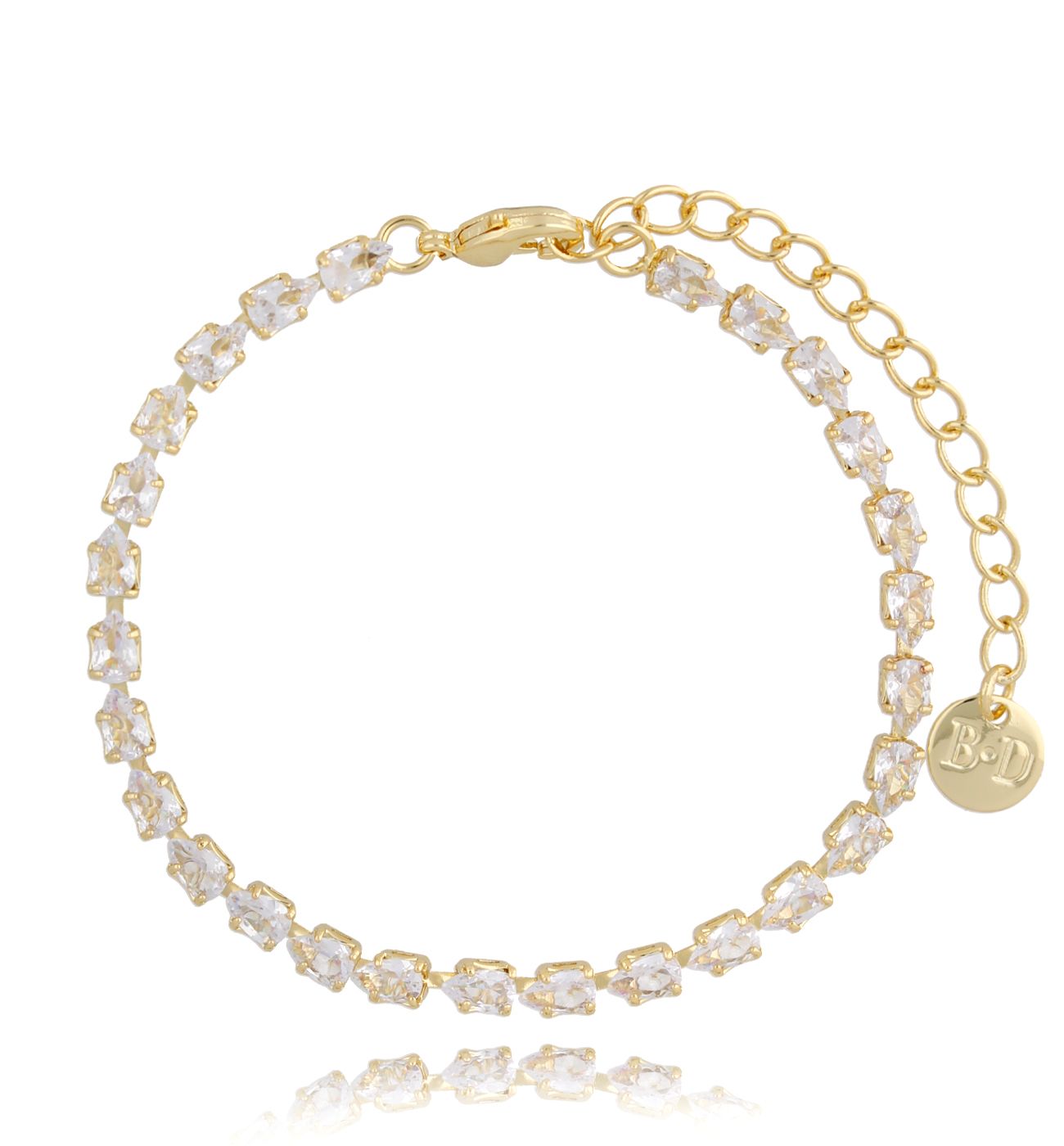 Bransoletka tenisowa z transparentnymi kryształkami Christina BSS0099 - By Dziubeka