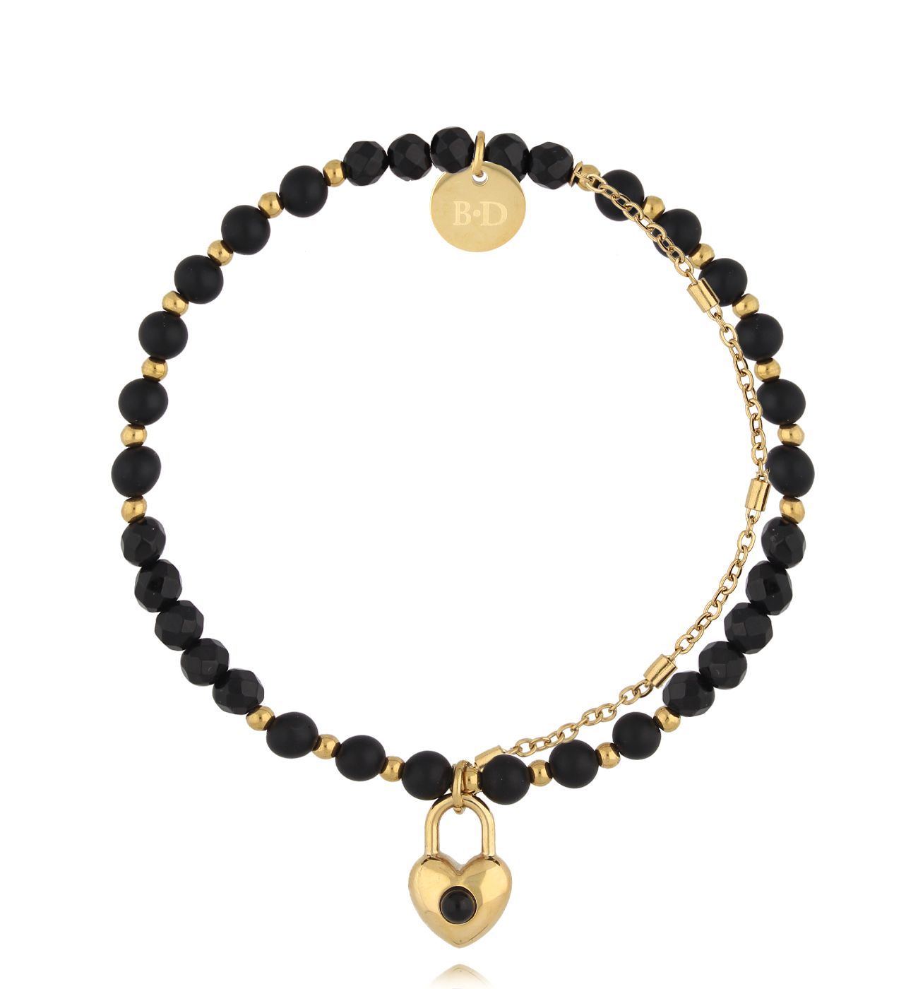 Bransoletka czarna z agatami Black Magic - By Dziubeka