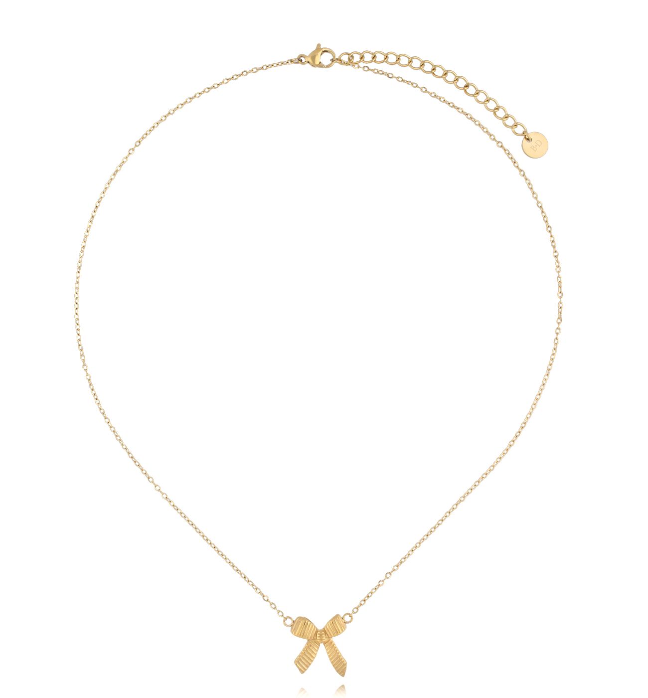 Naszyjnik z kokardką złoty NSA1383